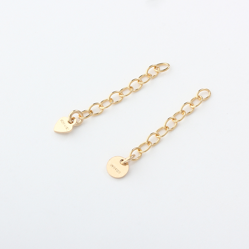 14K Gold Filled Extension Chain with Logo Tag