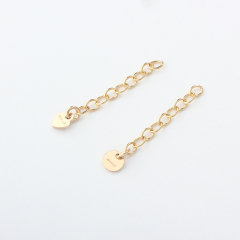 14K Gold Filled Extension Chain with Logo Tag
