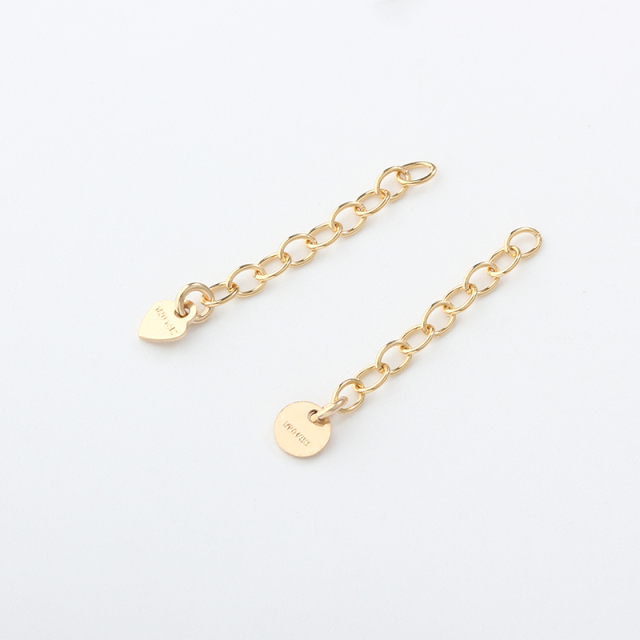 14K Gold Filled Extension Chain with Logo Tag