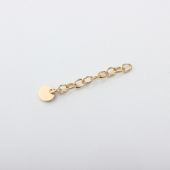 14K Gold Filled Extension Chain with Logo Tag