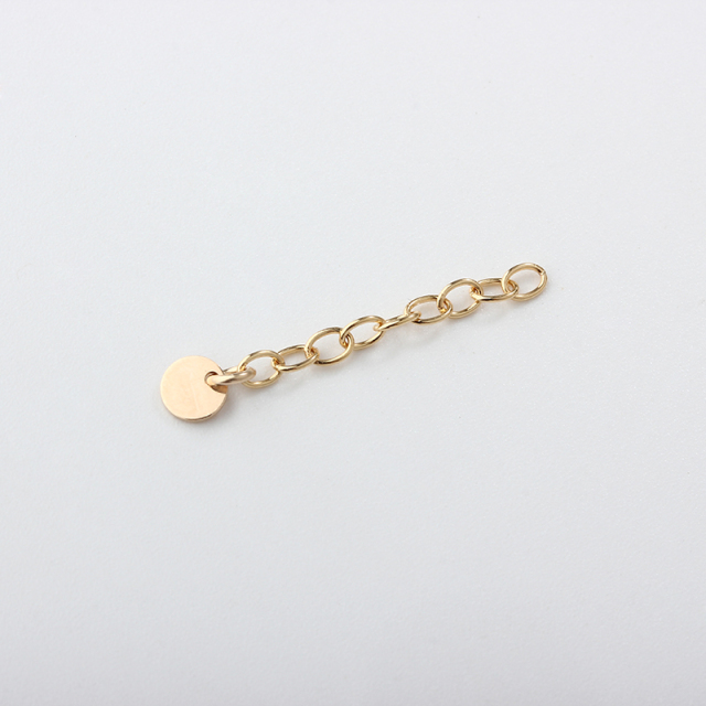 14K Gold Filled Extension Chain with Logo Tag