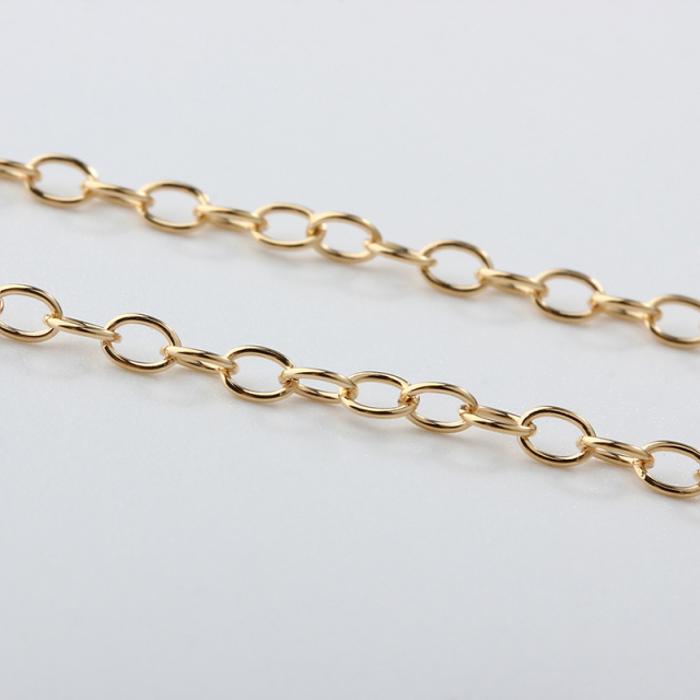 14K Gold Filled Round Cable Chain