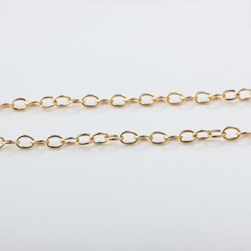 14K Gold Filled Round Cable Chain