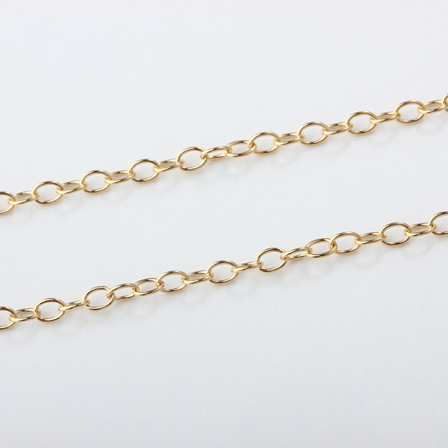 14K Gold Filled Round Cable Chain
