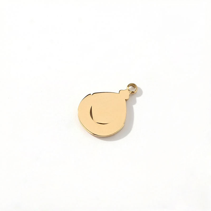 18K Gold PVD Plated Stainless Steel Geometric Mother of Pearl Charm