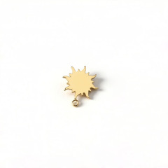 18K Gold PVD Plated Stainless Steel Sun Turquoise Charm