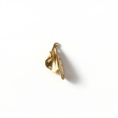 18K Gold PVD Plated Stainless Steel Abstract Fluid Charm