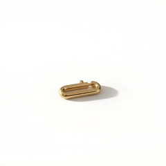 18K Gold PVD Plated Stainless Steel U-Shaped Spring Clasp