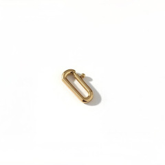 18K Gold PVD Plated Stainless Steel U-Shaped Spring Clasp