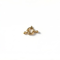 18K Gold PVD Plated Stainless Steel Spring Ring Clasp with Connectors