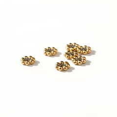 18K Gold PVD Plated Stainless Steel Faceted Spacer Beads