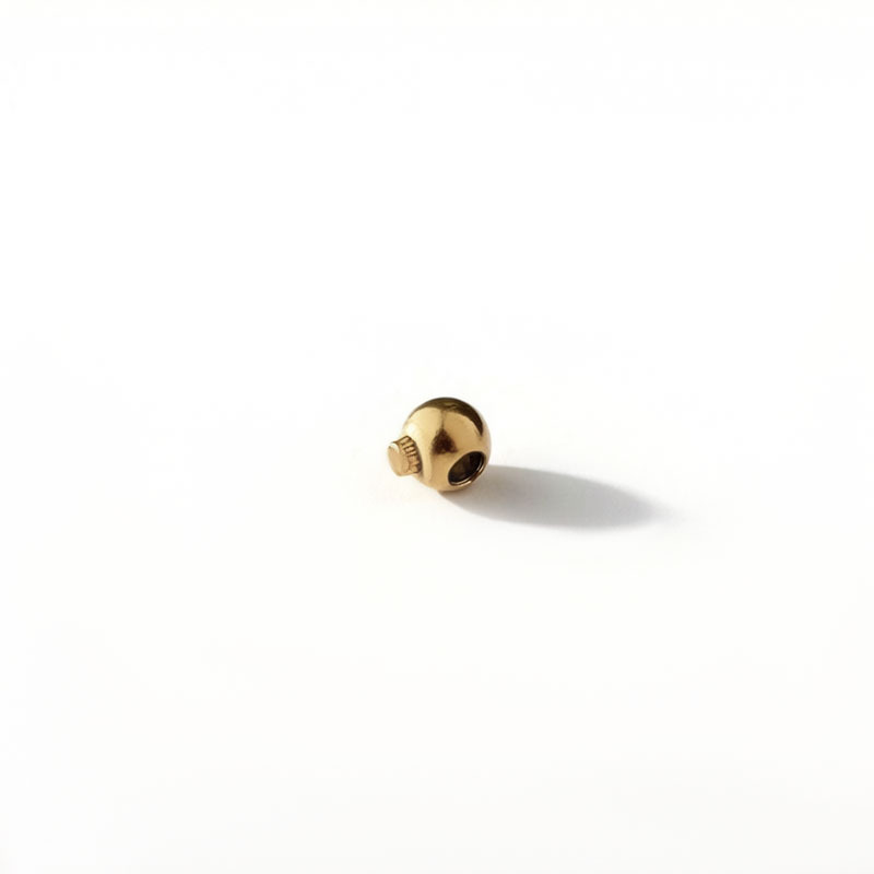 18K Gold PVD Plated 304 Stainless Steel Smooth Cord End Cap