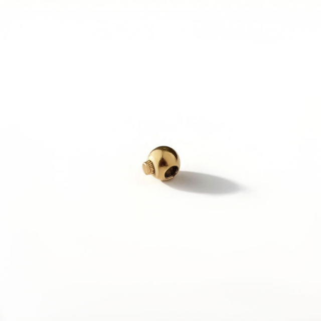 18K Gold PVD Plated 304 Stainless Steel Smooth Cord End Cap