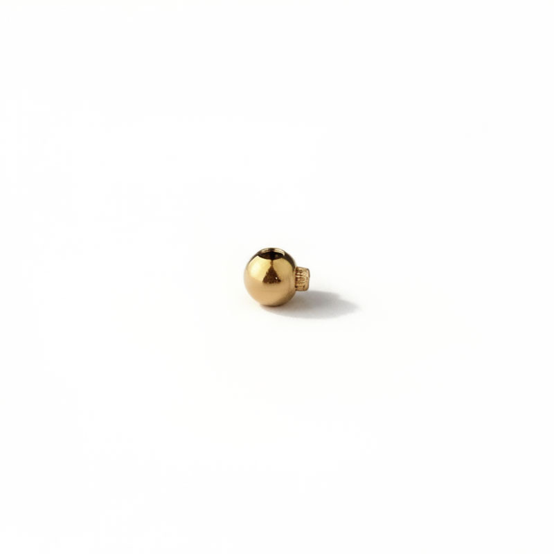 18K Gold PVD Plated 304 Stainless Steel Smooth Cord End Cap