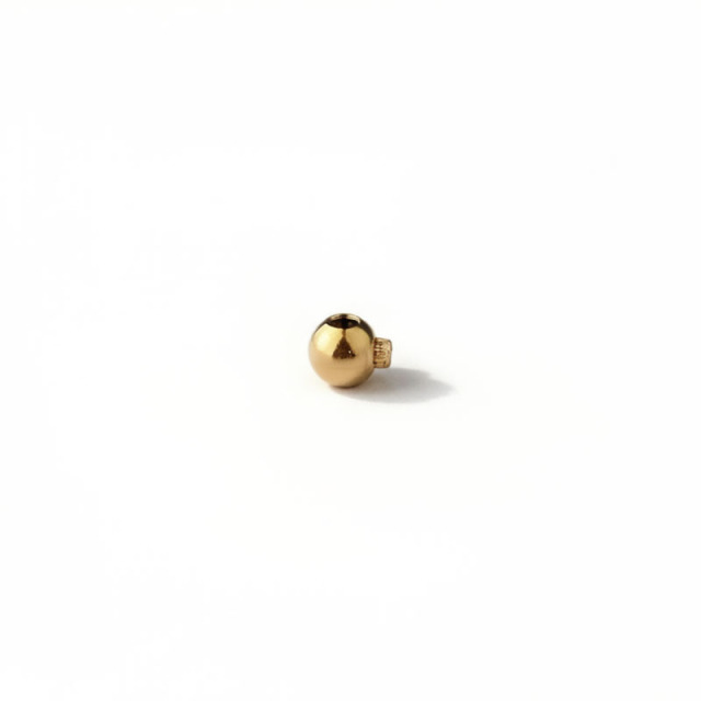 18K Gold PVD Plated 304 Stainless Steel Smooth Cord End Cap