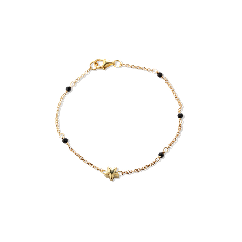 925 Sterling Silver Star Bead Bracelet