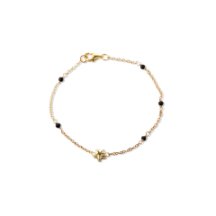 925 Sterling Silver Star Bead Bracelet