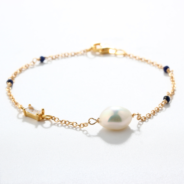 925 Sterling Silver Pearl Bracelet