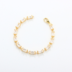 925 Sterling Silver Square CZ Bracelet
