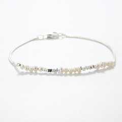 925 Sterling Silver Pearl Bracelet