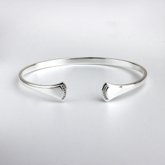 925 Sterling Silver CZ Open Bangles