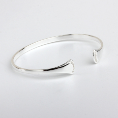925 Sterling Silver CZ Open Bangles