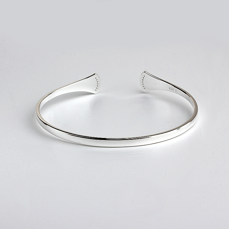 925 Sterling Silver CZ Open Bangles