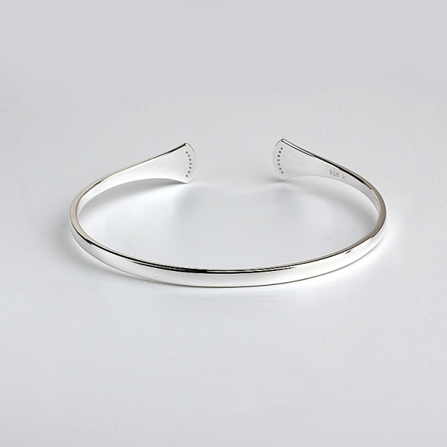 925 Sterling Silver CZ Open Bangles