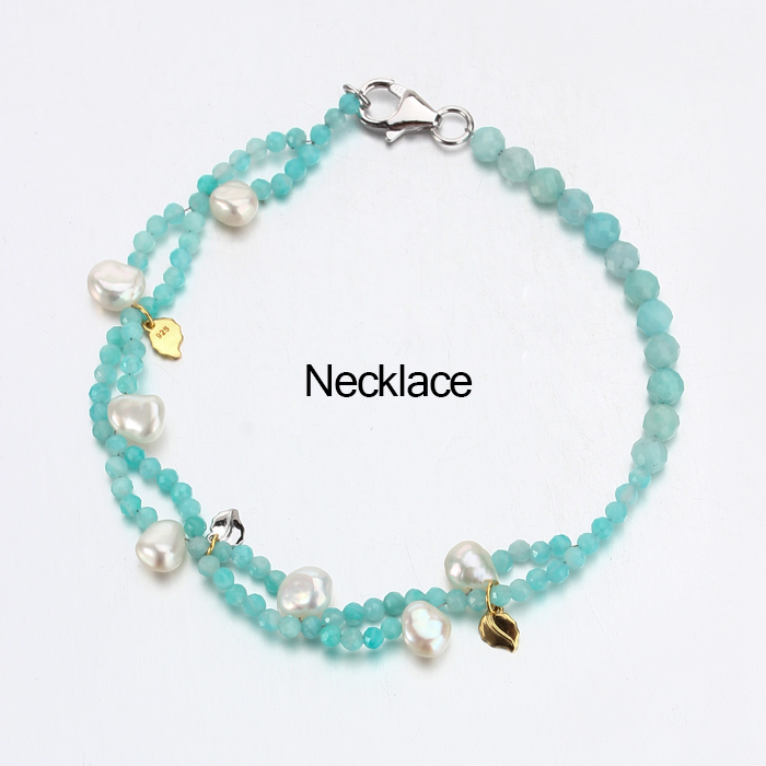 925 Sterling Silver Pearls And Colorful Stones Bracelets For Women Jewelry