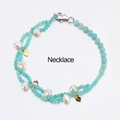 925 Sterling Silver Pearls And Colorful Stones Bracelets For Women Jewelry