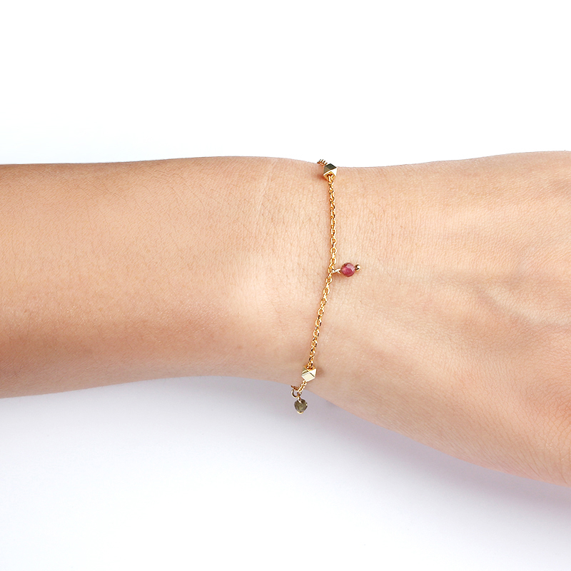925 Sterling Silver Tourmalinel Bracelet For Women