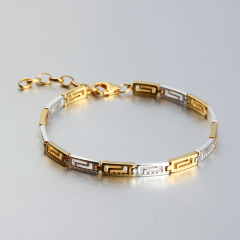 925 Sterling Silver Hollowed Pattern Bracelet For Women