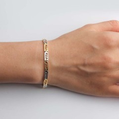 925 Sterling Silver Hollowed Pattern Bracelet For Women