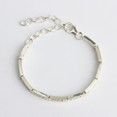 925 Sterling Silver Hollowed Pattern Bracelet For Women