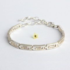 925 Sterling Silver Hollowed Pattern Bracelet For Women