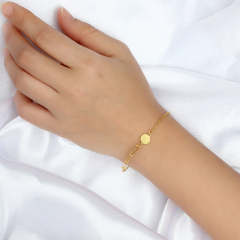 925 Sterling Silver Long Link Chain Bracelet For Women