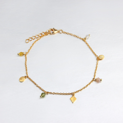 925 Sterling Silver Handmade Charms Vintage Women Bracelet