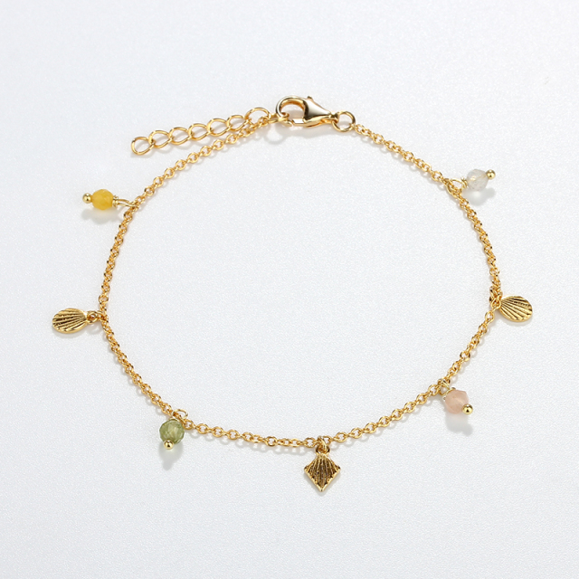 925 Sterling Silver Handmade Charms Vintage Women Bracelet