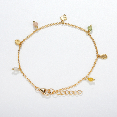 925 Sterling Silver Handmade Charms Vintage Women Bracelet