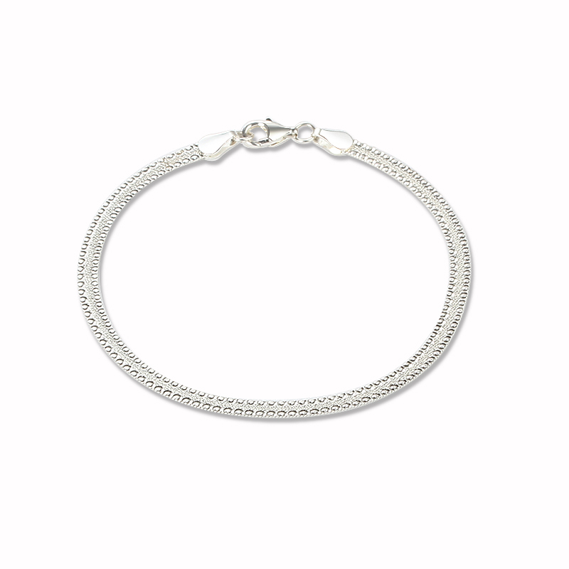 925 Sterling Silver Flat Chain Bracelet