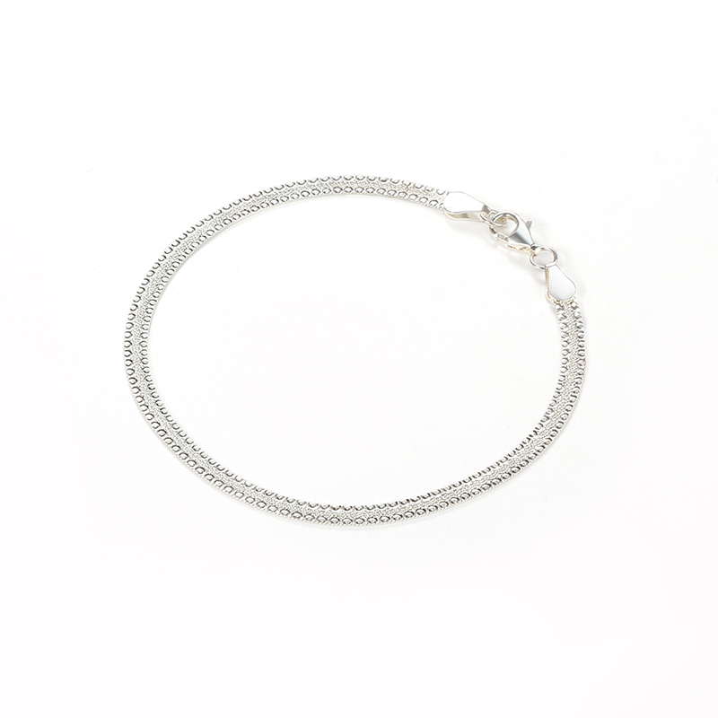 925 Sterling Silver Flat Chain Bracelet