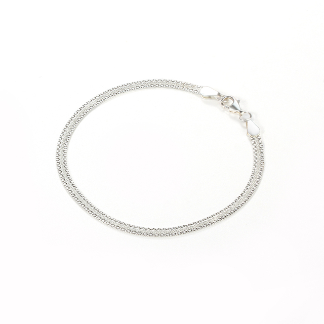 925 Sterling Silver Flat Chain Bracelet