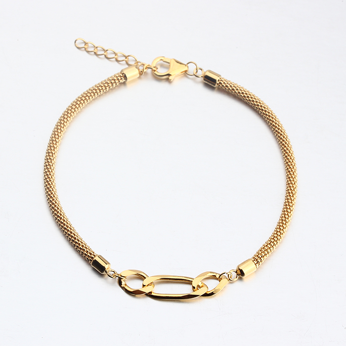 925 Sterling Silver Popcorn Chain Figaro Chain Women And Men Bracelet