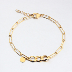 925 Sterling Silver Coin Charm Paperclip Chain Bracelet