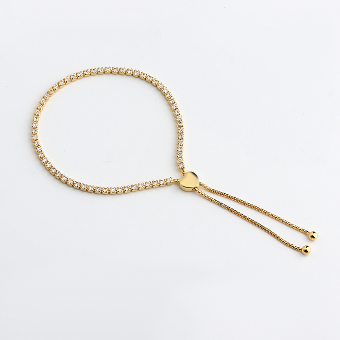 925 Sterling Silver Slider Tennis Chain Bracelet