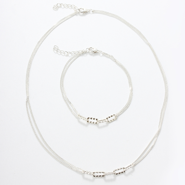 Two Tones Color 925 Sterling Silver Necklace