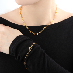 925 Sterling Silver Unique Long Cable Paperclip Chain Necklace