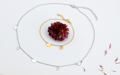 925 Sterling Silver Blank Heart Shape Fashion Charm Necklace
