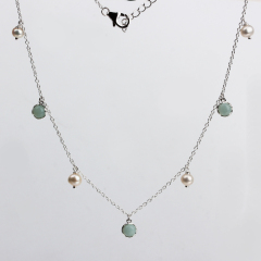 925 Sterling Silver Pearl Necklace
