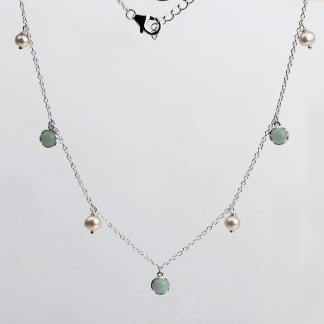 925 Sterling Silver Pearl Necklace